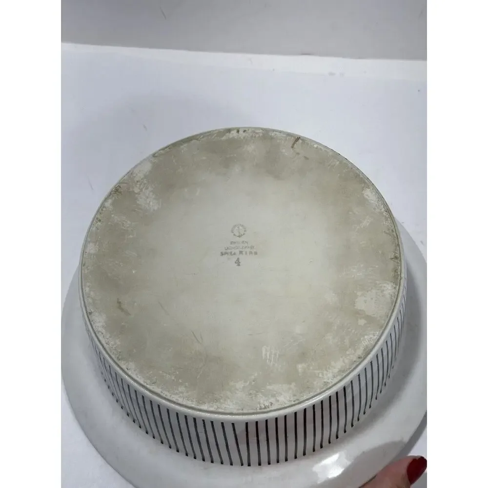 Vintage Gustavsberg Spisa Ribb Round Serving Bowl dish Stig Lindberg sweden 60’s